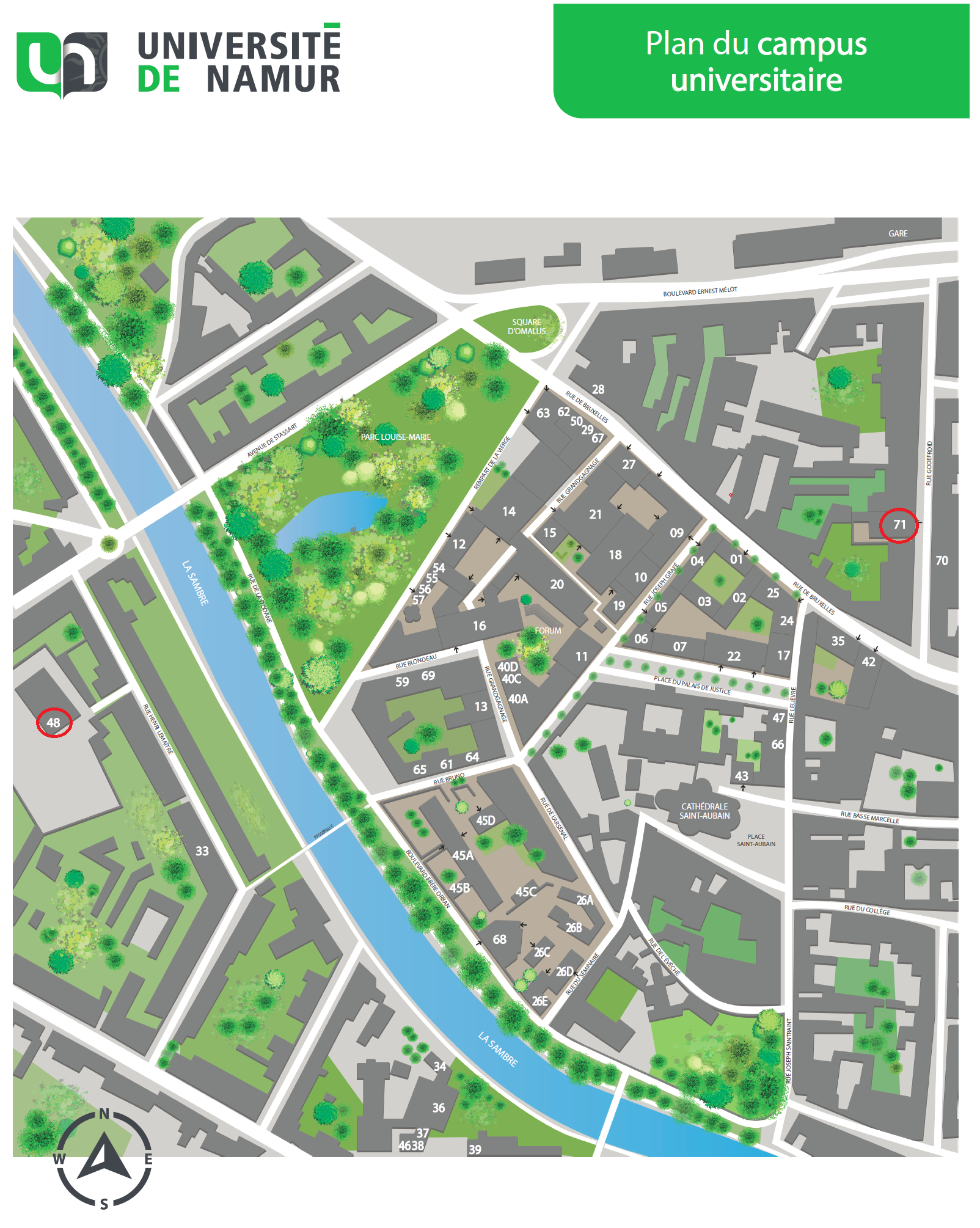 Map of the campus